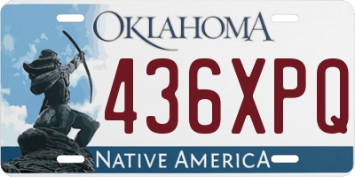 OK license plate 436XPQ