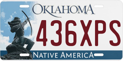 OK license plate 436XPS