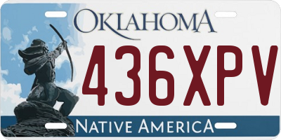 OK license plate 436XPV