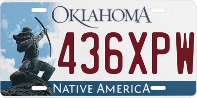 OK license plate 436XPW
