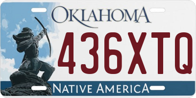 OK license plate 436XTQ