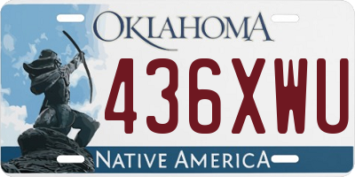 OK license plate 436XWU