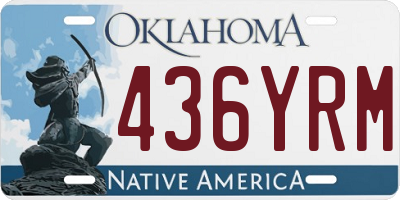 OK license plate 436YRM
