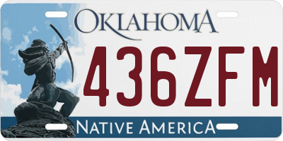 OK license plate 436ZFM