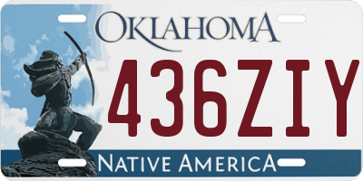 OK license plate 436ZIY