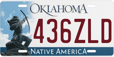 OK license plate 436ZLD