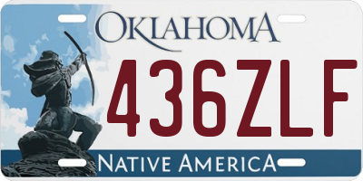 OK license plate 436ZLF