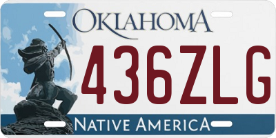 OK license plate 436ZLG