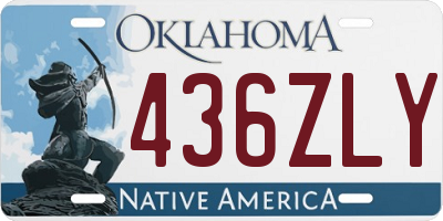 OK license plate 436ZLY