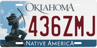 OK license plate 436ZMJ