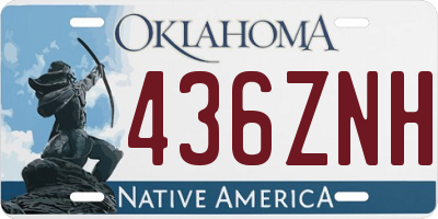 OK license plate 436ZNH