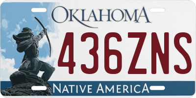 OK license plate 436ZNS