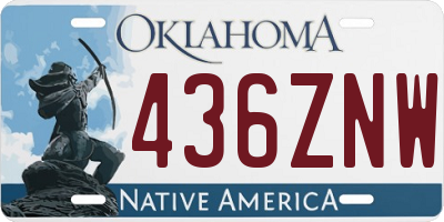 OK license plate 436ZNW
