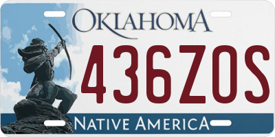 OK license plate 436ZOS
