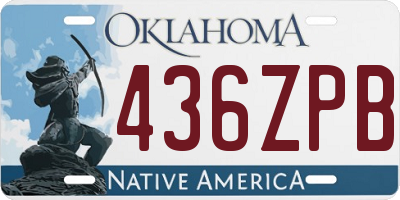 OK license plate 436ZPB