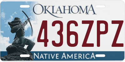 OK license plate 436ZPZ