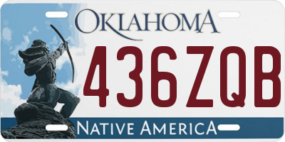 OK license plate 436ZQB