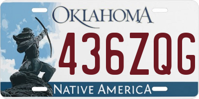 OK license plate 436ZQG