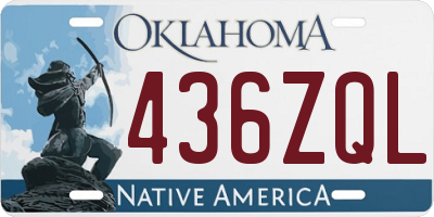 OK license plate 436ZQL