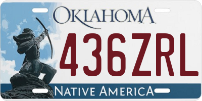 OK license plate 436ZRL