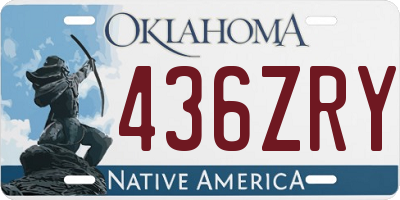 OK license plate 436ZRY
