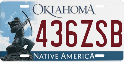 OK license plate 436ZSB
