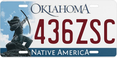 OK license plate 436ZSC