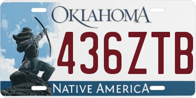 OK license plate 436ZTB