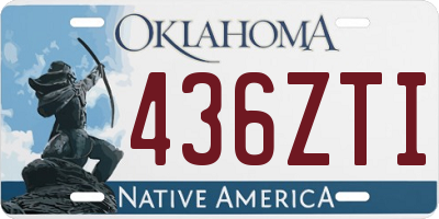 OK license plate 436ZTI
