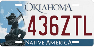 OK license plate 436ZTL