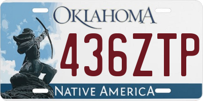 OK license plate 436ZTP