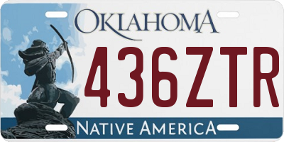 OK license plate 436ZTR