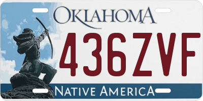 OK license plate 436ZVF