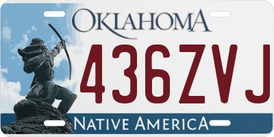 OK license plate 436ZVJ