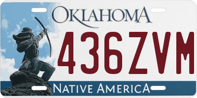 OK license plate 436ZVM