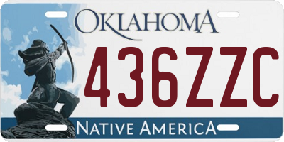 OK license plate 436ZZC