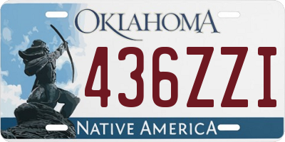 OK license plate 436ZZI