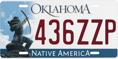 OK license plate 436ZZP