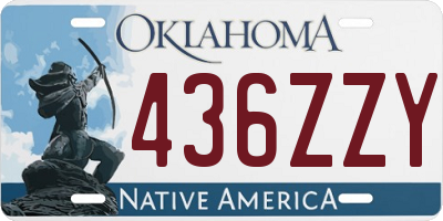 OK license plate 436ZZY