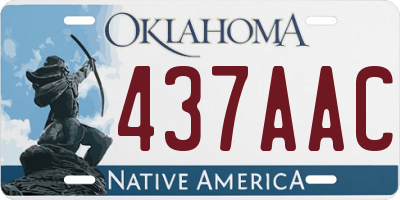 OK license plate 437AAC