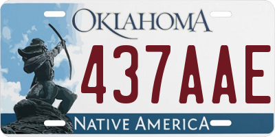OK license plate 437AAE