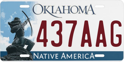 OK license plate 437AAG