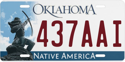 OK license plate 437AAI