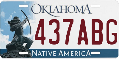 OK license plate 437ABG