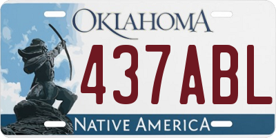 OK license plate 437ABL