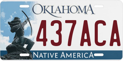 OK license plate 437ACA
