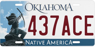 OK license plate 437ACE