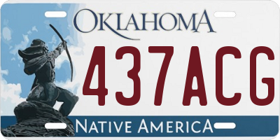 OK license plate 437ACG