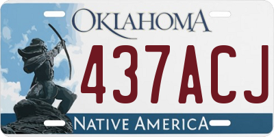 OK license plate 437ACJ