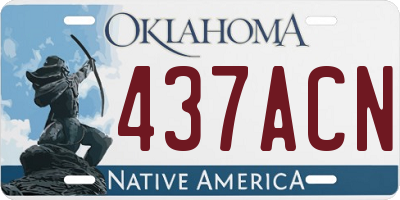 OK license plate 437ACN